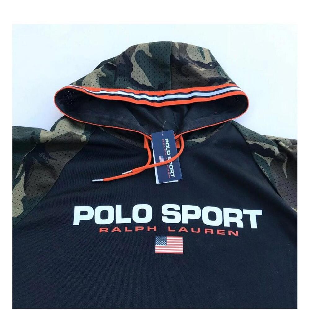 MEN POLO RALPH LAUREN Sport Camo Stadium Casual Hoodie Sweatshirt SZ LARGE - Picture 5 of 6